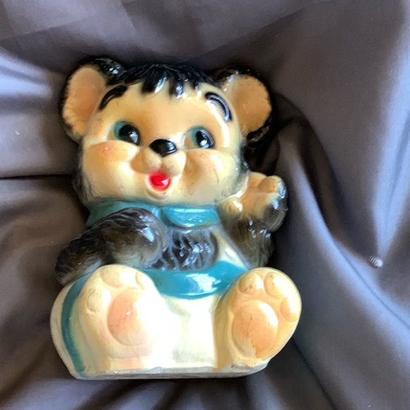 Vintage Mexican teddy bear piggy bank - Picture 4 of 9